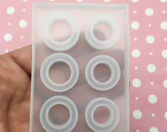 6 Größe Ring klare Silikon UV Form, Cabochon Form für UV und Epoxidharz und Schmuck Versorgung Handwerk Q94A