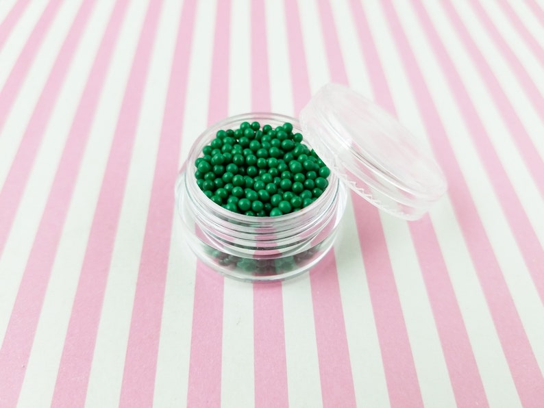 2mm Pick Your Amount Decoden Rainbow Funfetti Jimmies M158 Faux Green Nonpareil Sprinkles Faux Resin Caviar Beads