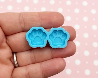 Small Double Cavity Paw Silicone Molds for Earring Cabochons Q185C