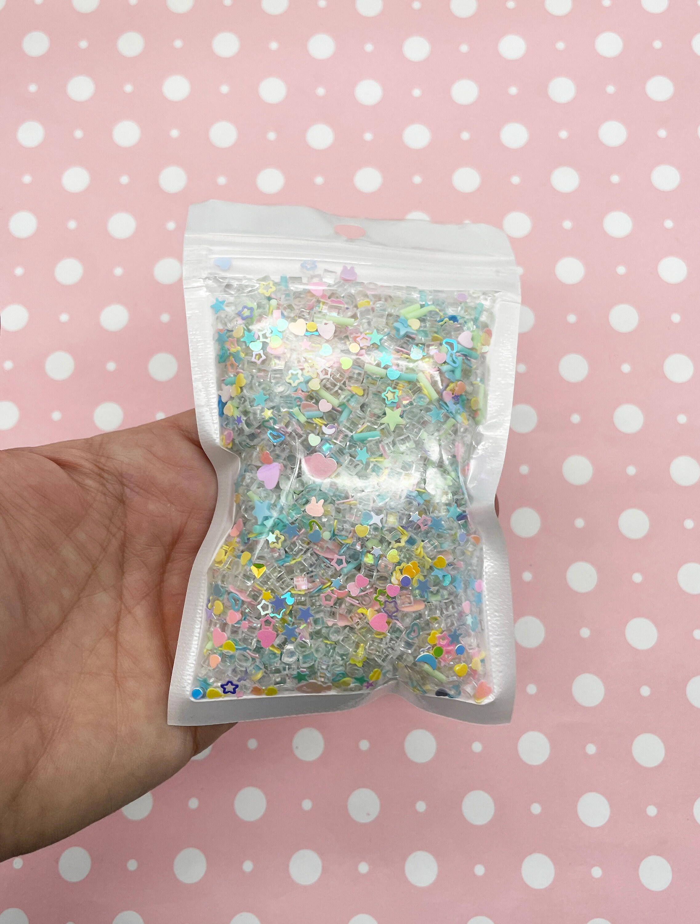 50g Sea Glass Ice Cube Sprinkle Glitter Non Edible Shaker Mix 