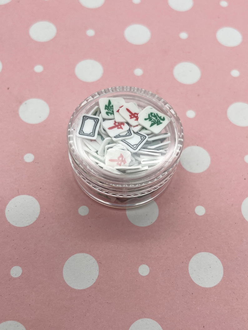 Mahjong Polymer Clay Sprinkles, Mah-Jongg Fimo Fake Sprinkle Mix, M87 image 5