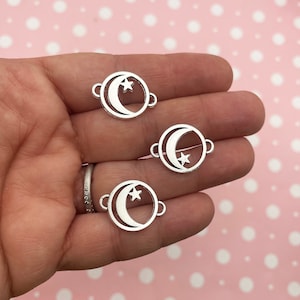 60 Lunette Per Gioielli In Resina - Forme Diverse In Argento, Oro E Bronzo - Foto 3