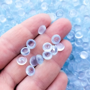 100 g (3 1/2 onces) de perles de barbotine bleu ciel Fishbowl pour du slime croquant et du bricolage