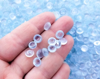 100グラム（3 1/2オンス）スカイブルーアクリルプラスチックフィッシュボウルスラッシービーズ、カリカリスライムとクラフト用、樹脂フィッシュボウルビーズ