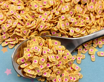 Heart Bandaid Polymer Clay NON EDIBLE clay sprinkles, Nail Art Slices, Resin Embellishments, Miniature, E253