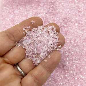 30g bag Coarse Pastel Pink Iridescent Glass Fake Bake Sugar or Salt Sprinkles