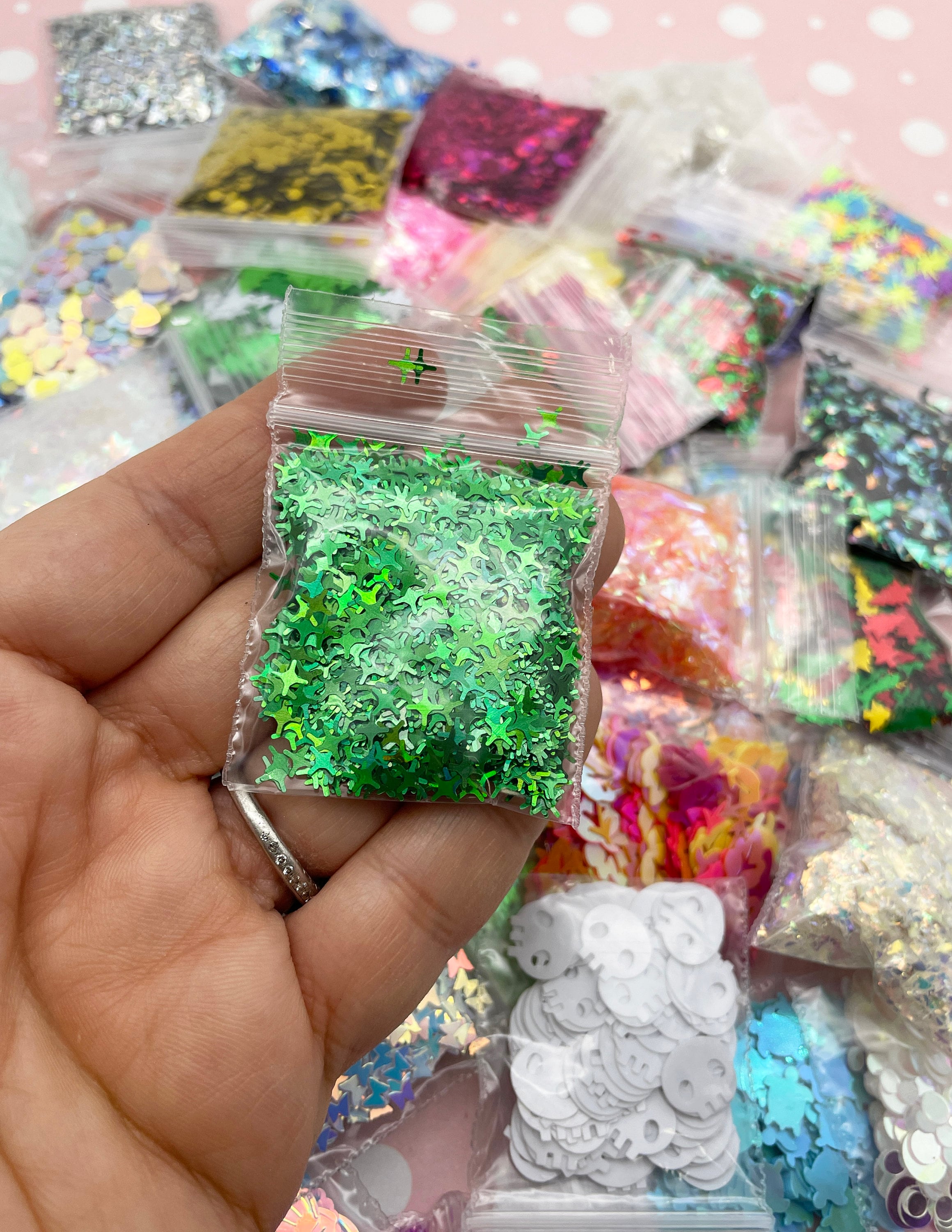 GLITTER SAMPLER Sets, Assorted Variety of Nail and Crafting Sets, Pick Your  Amount - Etsy, image size:2319x3000