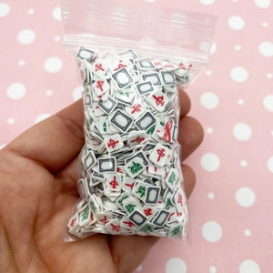 Mahjong Polymer Clay Sprinkles, Mah-Jongg Fimo Fake Sprinkle Mix, M87 image 3