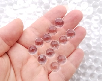 Clear 10mm Translucent Round Acrylic Plastic Popping Boba Gum Ball Resin Gumball Pearls, Nonpareil Gum Ball Caviar No Hole Beads, P190