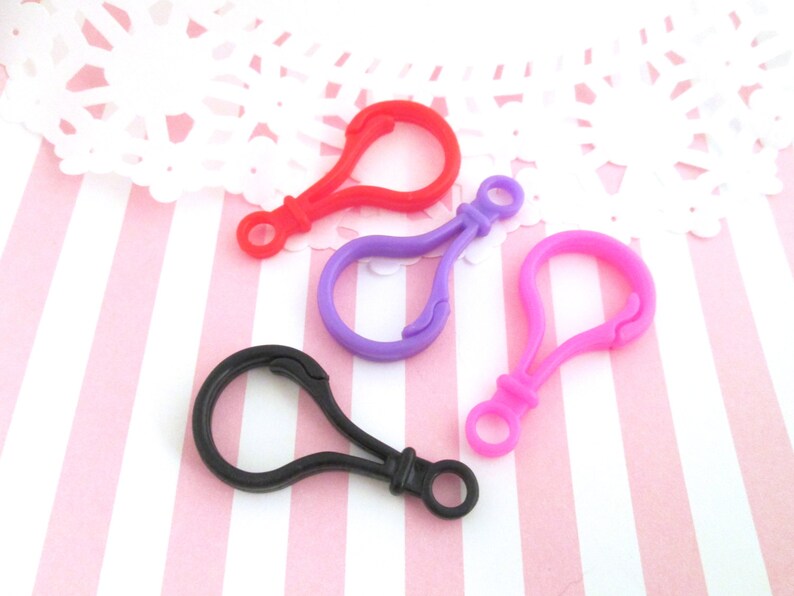 Multicolor Plastic Key Chain Holders Clasps Pick Your Amount Etsy