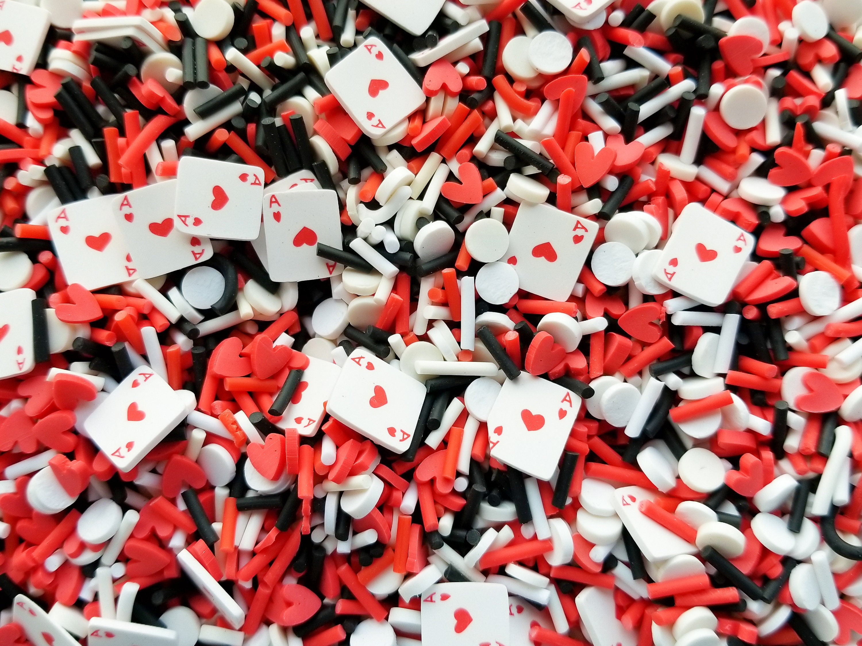 QUEEN OF HEARTS Mix, Alice in Wonderland Fake Sprinkle Mix, Polymer C…