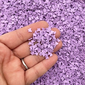 Lavender Polymer Clay Butterfly Sprinkles, INEDIBLE fimo Sprinkle Nail Decoration Slices, P51