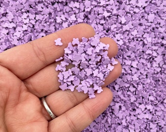 Lavender Polymer Clay Butterfly Sprinkles, INEDIBLE fimo Sprinkle Nail Decoration Slices, P51