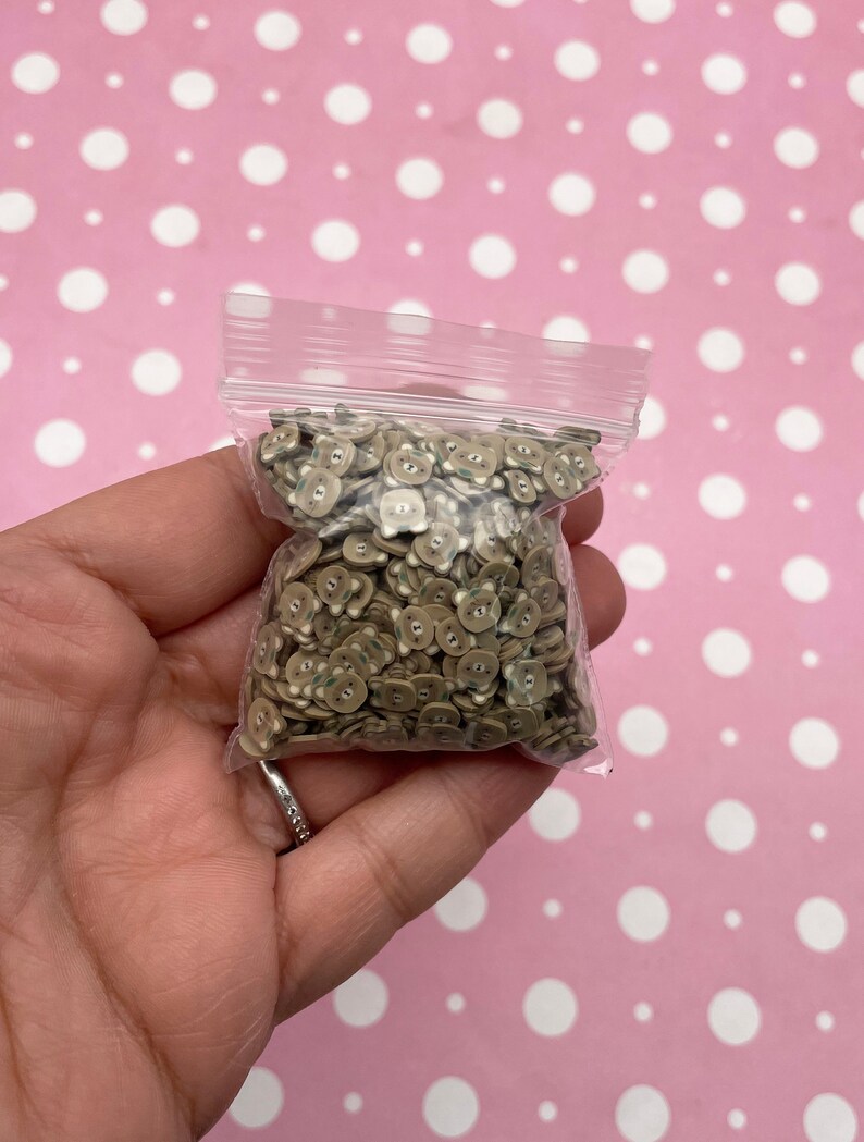 Brown Bear Polymer Clay Animal Sprinkles, NON EDIBLE Fimo Fake Bake, Decoden Confetti Table Scatter, Tumbler Shaker Slime Supply P23 image 4