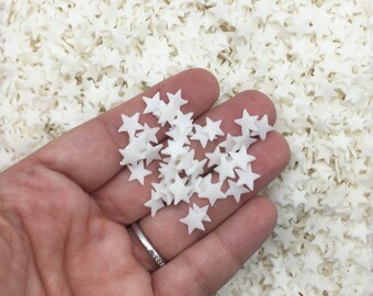 Large Glow In The Dark Polymer Clay Star Sprinkles, NON Edible Fake Bake Fimo Table Scatter Embellishments, Tumbler Shaker Slime Supply S174