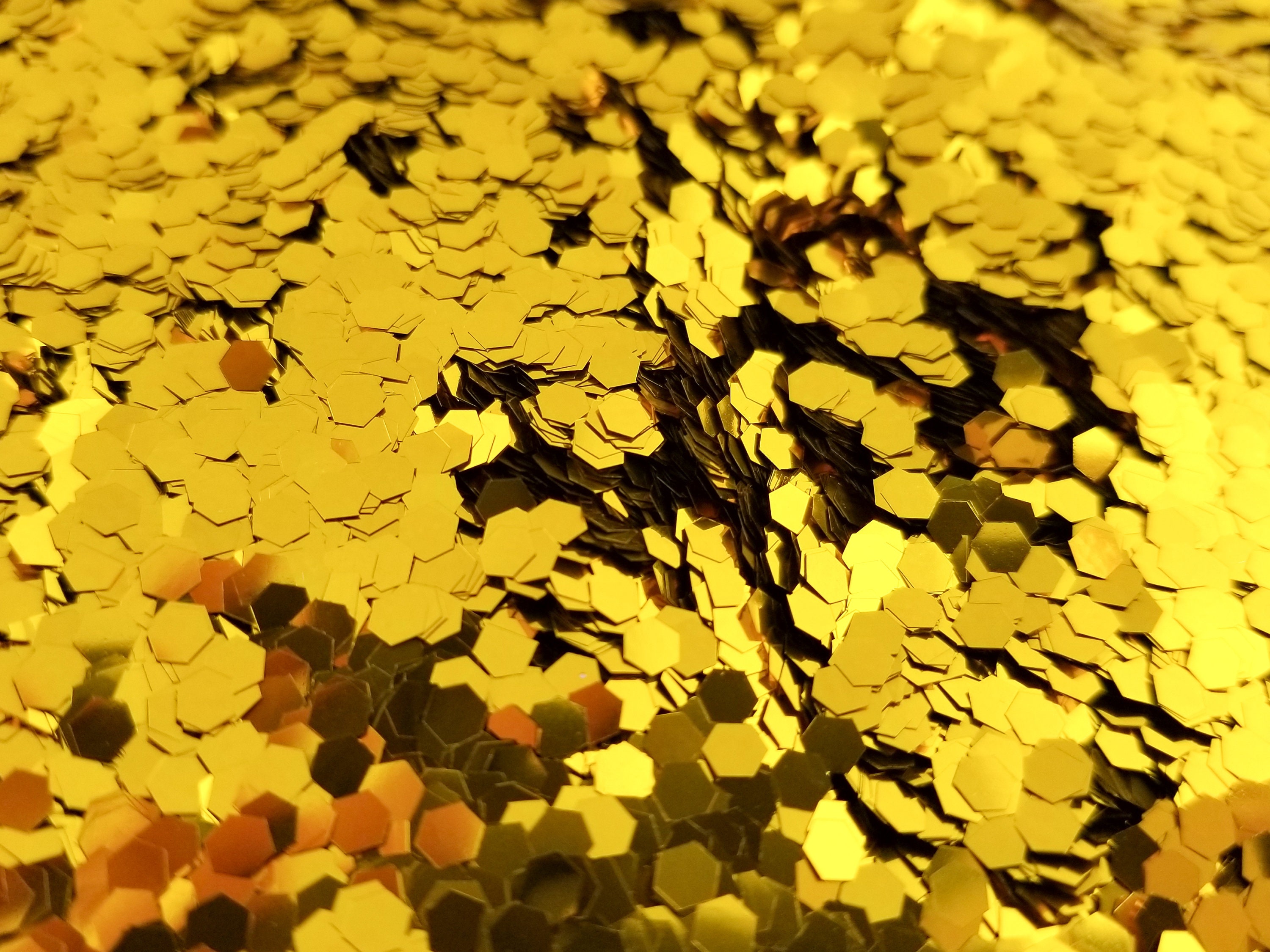 Chunky Hex Gold Confetti Glitter Hexagon Craft PVC Glitter Etsy