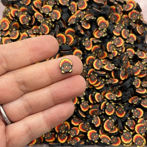 Larger Thanksgiving Turkey Sprinkles, Fall Sprinkle Slices, Polymer Clay Fake Sprinkles, M72