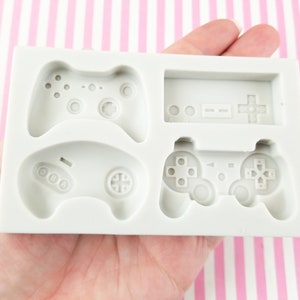 Gaming Themed Cabochon Mold,  Food Game Controller Molds, Clay, Resin Etc, Silicone Mould, Q35