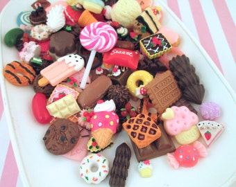 Miniature Kawaii Dessert Sweets Decoden Cabochons, Assorted Pastry Deco den Cabochon Mix, Pick Your Amount  F687