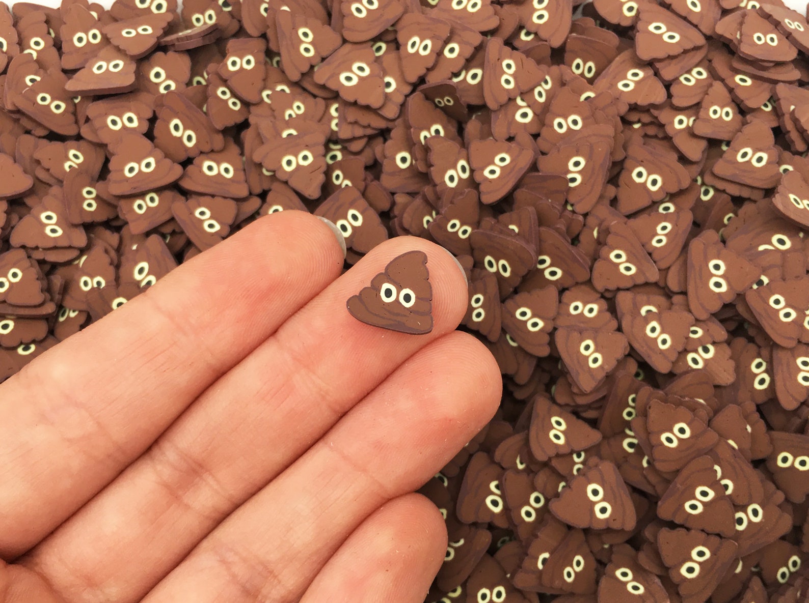 Large Polymer Clay Poop Emoji Non Edible Sprinkles Poomoji Etsy