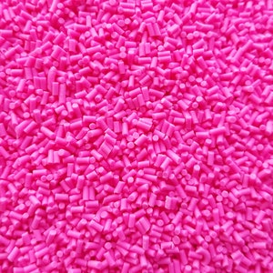 Kurze Hot Pink Polymer Clay Fake Sprinkles, Fake Dekoden Jimmies, Menge auswählen, S34