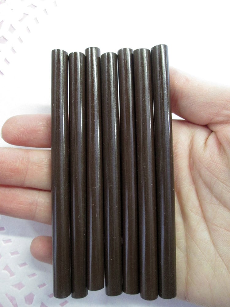 Hot Glue Stick 10pc Kawaii Deco Sticks White Brown Pink Opaque Chocolate  Vanilla Strawberry Drizzle 