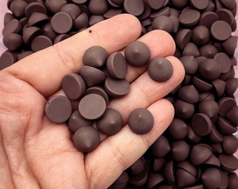 20 NON EDIBLE Resin Milk Chocolate Chips, Super Realistic Flat Backed Fake Bake Chip Add Ins 1349