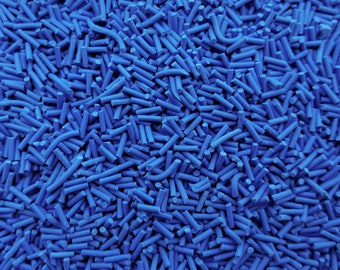 Dark Blue Long Polymer Clay Fake Sprinkles, Pick Your Amount, S21