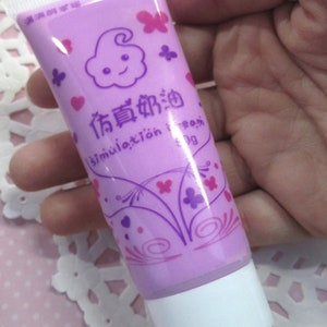 Decoden Whipped Cream Glue, Lavender Color with 1 Frosting Tip, for Cell Phone Decoration, 50g image 2