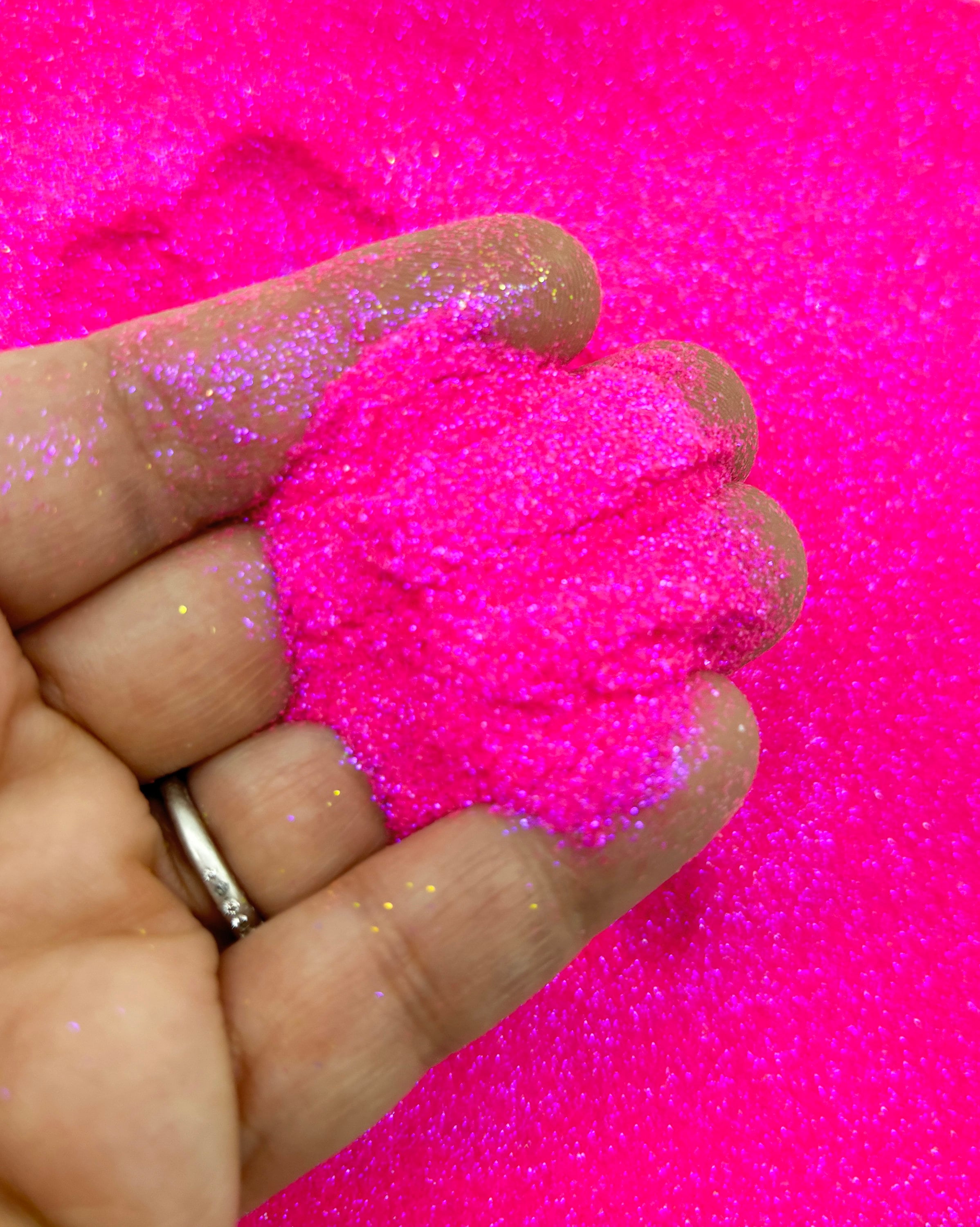 Neon Day Glow Hot Pink Micro Glitter Pixie Dust Lösungsmittelbeständige Shaker-Mix F550