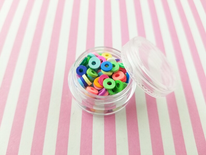 Faux Dessert Miniature Dessert E77 Nail Art Slices CEREAL Fruit Rings Polymer Clay Dessert Candy Slice Sprinkles