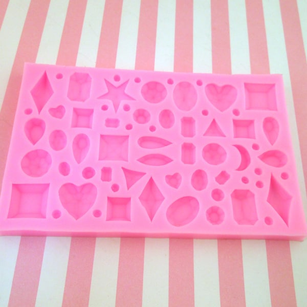 Silicone Gem Mold, Makes over 13 different gem shapes Q7A