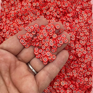 Rebanadas de arcilla polimérica de bandera de escudo de estrella redonda patriótica, rebanadas de arte de uñas, aspersiones falsas no comestibles, 4 de julio, M182