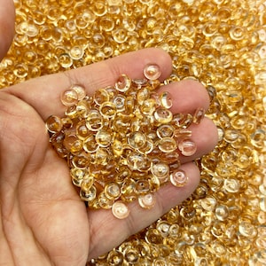 100 gram (3 1/2 ounces) Cola Brown Acrylic Plastic Fishbowl Slushie Beads for Crunchy Slime and Crafting, Resin Craft Supplies