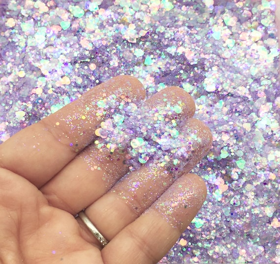 Lavender Purple Pixie Dust Iridescent Shift Assorted Shape Glitter