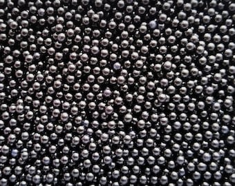 BOBA CAVIAR PEARLS, 4mm Black Pearls, Faux Nonpareil Acrylic dragees, Opaque Caviar No Hole Beads, K68
