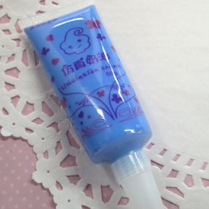 Decoden Whipped Cream Glue, Blue Color Frosting Glue for Cell Phone Decoration, 50g