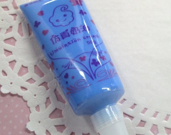 Decoden Whipped Cream Glue, Blue Color, for Cell Phone Decoration, 50g