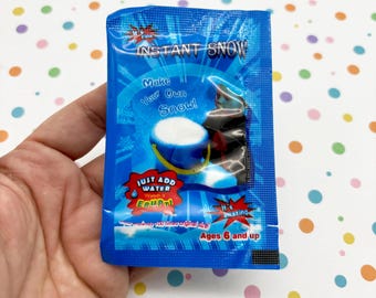 3 Packets DIY Instant Fake Snow Powder, Each Pack Makes Over 1 Cup of Snow for Fluffy Slime and Sensory Kits B256
