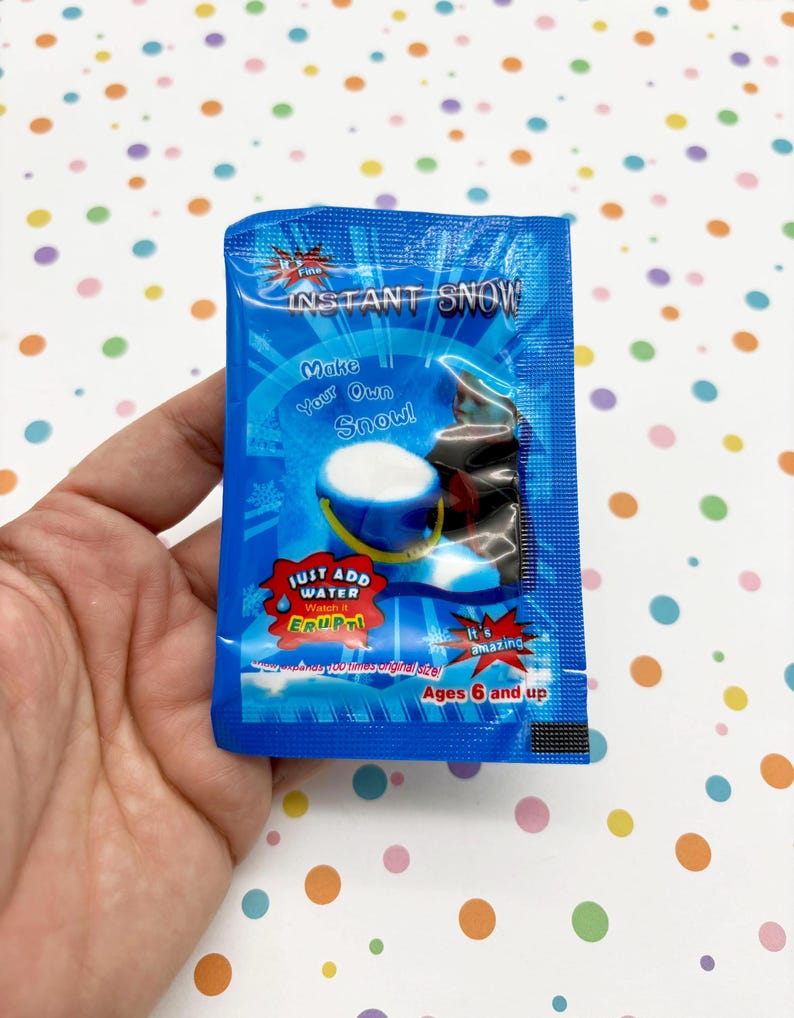 3 Packets DIY Instant Fake Snow Powder, Each Pack Makes Over 1 Cup of ...