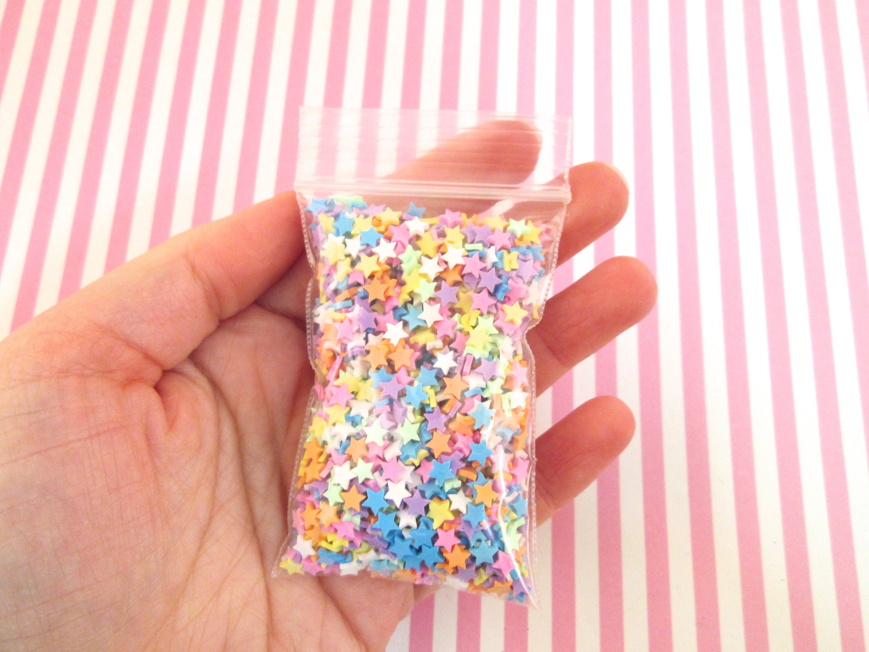 Polymer Clay Fake Faux Sprinkles, Cute Decoden Rainbow Funfetti Jimmies, E5  