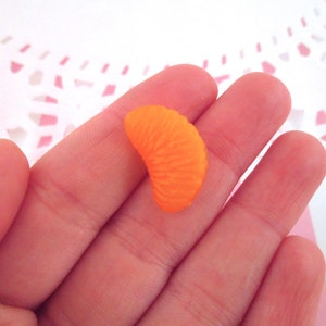 Grotere 3D-miniatuurrealistische 3D-cabochons met sinaasappelschijfjes, flexibele siliconen cabines, #078