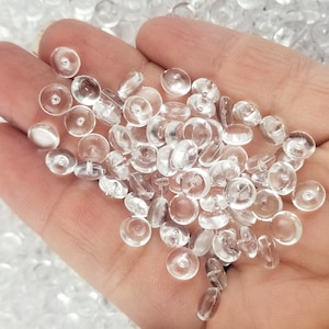 100 gram (3 1/2 ounces) Clear Fishbowl Slushie Beads for Crunchy Slime and Crafting