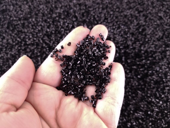 25 Gram Bag FLET Black Metallic Crispy Bingsu Beads for Crunchy Slime,  Small