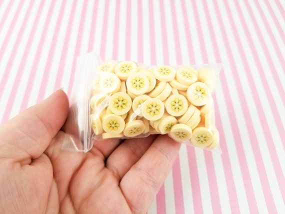 Dollhouse Banana Polymer Clay Slices Miniature Fruit Fimo Cane (Cane or  Slices) Mini Food Jewelry Fake Sweets Craft Kawaii Nailart CF004