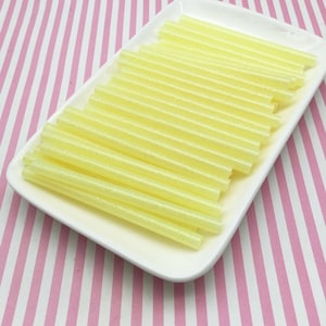 10 Piece Pale Yellow Glitter Hot Glue Sticks for Kawaii and Decoden, Wax Seals, Etc. (mini size)