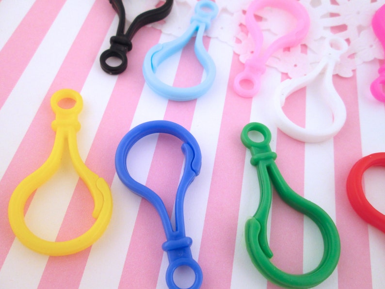 Multicolor Plastic Key Chain Holders Clasps Pick Your Amount Etsy