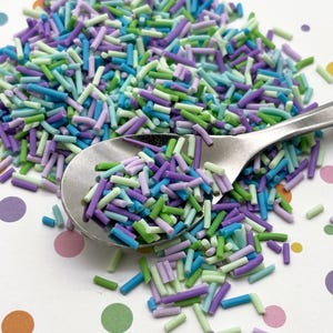 OCEAN ENCHANTRESS, Purple, Blue, and Green Polymer Clay Fake Sprinkles, Fimo Table Scatter, Tumbler Shaker Fill, Slime Supply E47