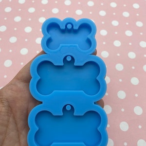 Dog Bone Id Tag Charm Pendant Mold, Puppy Silicone Mould for Resin Q147