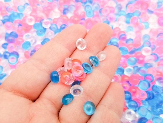 100 Gram 3 1/2 Ounces Multicolor Fishbowl Slushie Beads for Crunchy Slime  and Crafting 